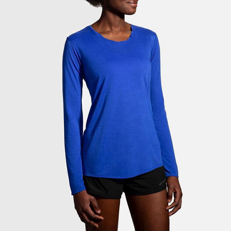 Brooks Distance Mujer Camisetas Manga Larga - Azules (4587LDTME)